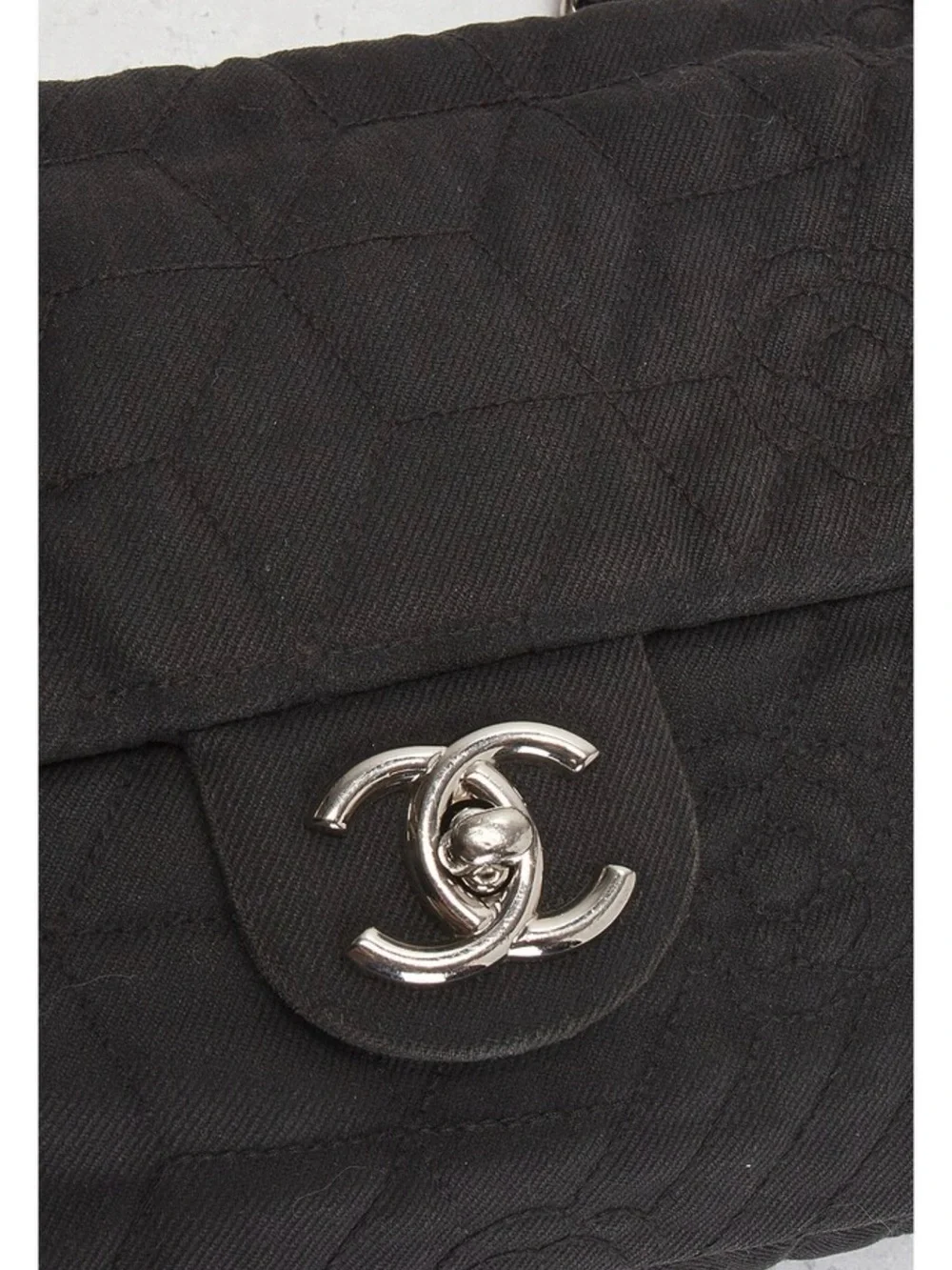 Chanel Camellia Flap Bag Denim Black 2011